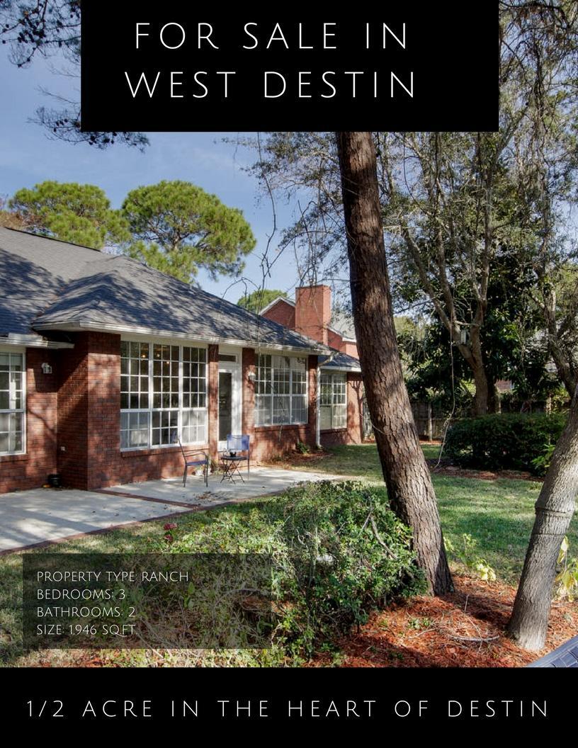 West Destin home for sale on Burning Tree Dr.